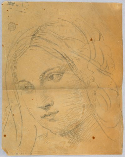 Skizze eines Frauenkopfes von Francis Augustus Lathrop