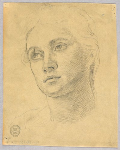 Skizze eines Frauenkopfes von Francis Augustus Lathrop