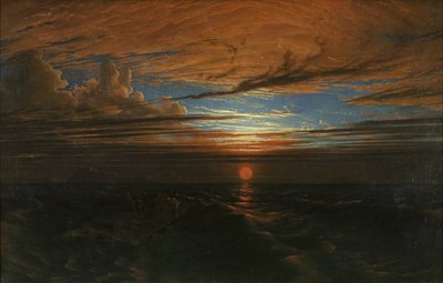 Sonnenuntergang auf See nach einem Sturm von Francis Danby