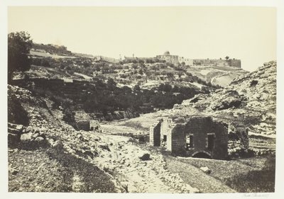 Jerusalem von der Mauer von En-Rogel, 1857 von Francis Frith