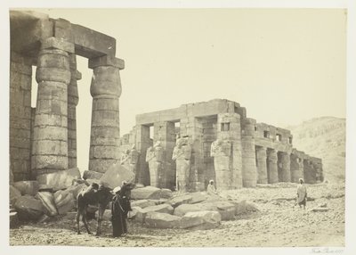 Das Memnonium, Theben, von der Ebene aus von Francis Frith