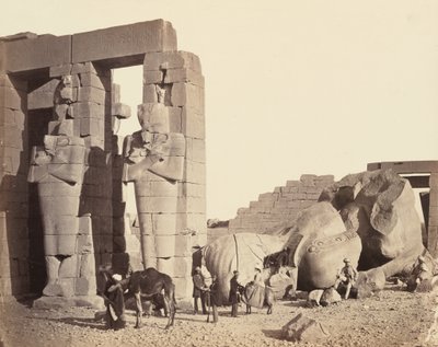 Das Ramasseum von El-Kurneh, Theben, Erste Ansicht von Francis Frith