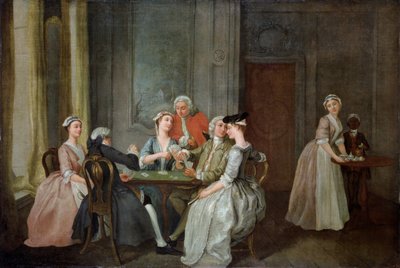 Quadrille spielen, 1740-50 von Francis Hayman