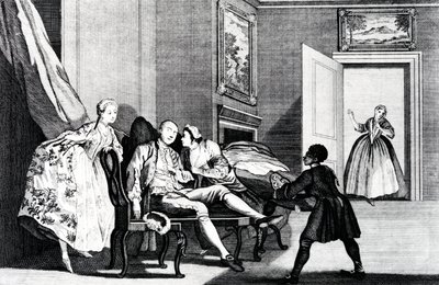 Ein Kuss stehlen, ca. 1743 von Francis Hayman