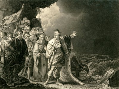 Knud tadelt seine Höflinge, ca. 1840 von Francis Holl