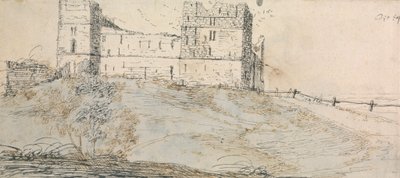 Ostseite von Sheriff Hutton Castle von Francis Place