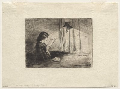 Eine Dame liest von Francis Seymour Haden