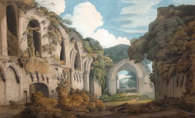 Ein Blick auf die Abtei von Glastonbury von Francis Towne