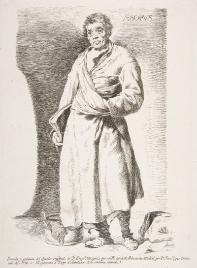 Äsop, aus Radierungen nach Velazquez, 1778 von Francisco de Goya