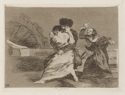 No quiren [sic] (Sie wollen nicht) von Francisco de Goya