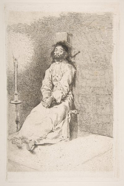 Der erdrosselte Mann (El agarrotado), 1778-80 von Francisco de Goya