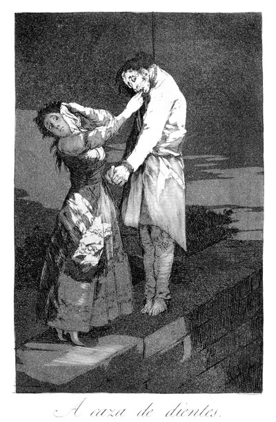 Auf der Jagd nach Zähnen, 1799 von Francisco de Goya