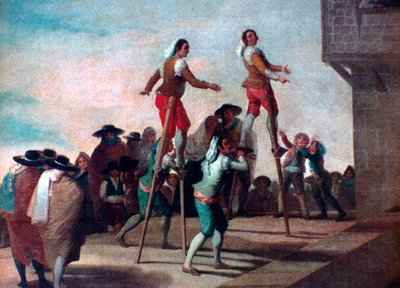 Die Stelzen, um 1785 von Francisco de Goya