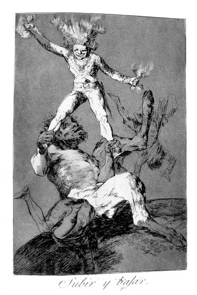 Aufsteigen und Fallen, 1799 von Francisco de Goya