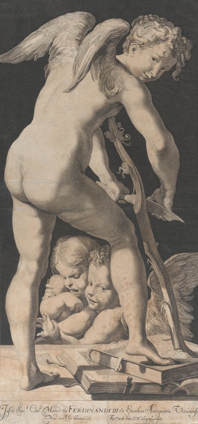 Amor schärft seinen Bogen, 1645-72 von Franciscus van der Steen