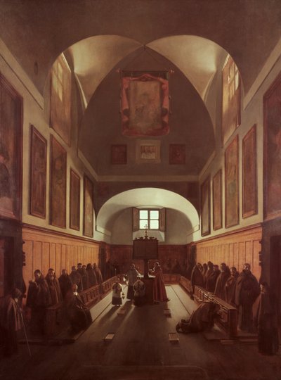 Der Chor der Kapuzinerkirche, Rom von Francois Marius Granet