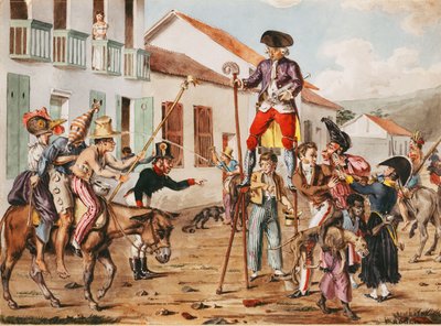 Eine Karnevalsszene von Francois Desire Roulin