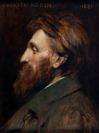 Porträt von Auguste Rodin 1840-1917, 1881 von Francois Flameng