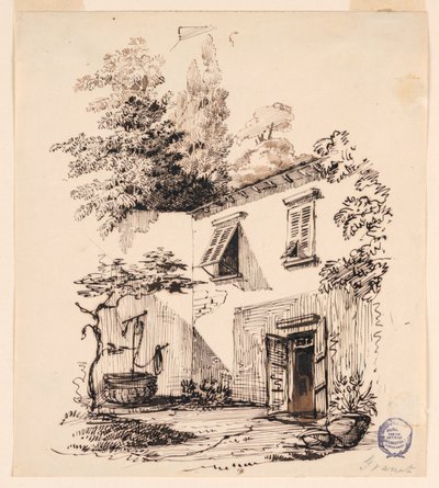 Hof eines Hauses von Francois Marius Granet