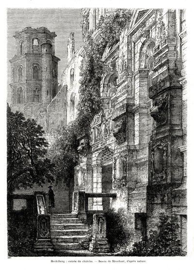 Heidelberger Schloss, Deutschland, 1886 von Francois Stroobant