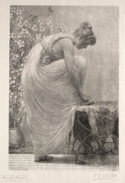 Das Schnüren der Sandale von Frank French