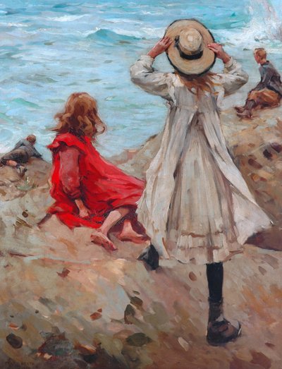 Kinder am Meer, 1910 von Frank Gascoigne Heath