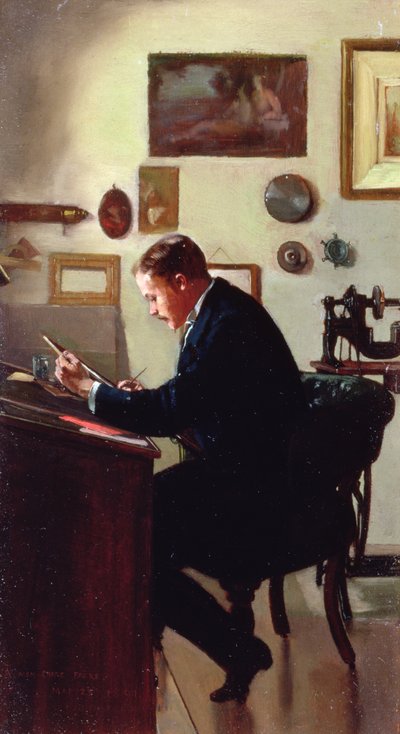 Selbstporträt, 1891 von Frank Hobden