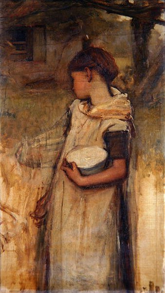 Mädchen mit Blumen von Frank Holl