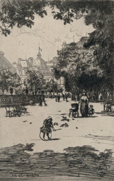 Jardin du Luxembourg, 1915 von Frank Milton Armington