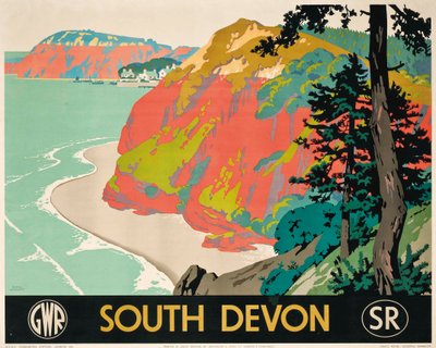 Plakatwerbung für Süd-Devon von Frank Newbould