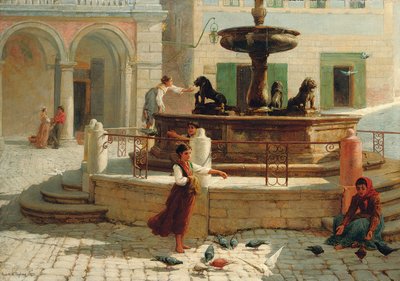 Pensionäre von Assisi, 1874 von Frank William Warwick Topham