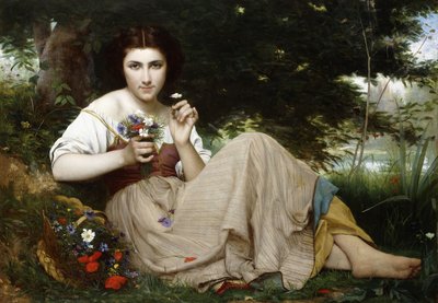 Ein Moment der Ruhe, 1871 von François Alfred Delobbe