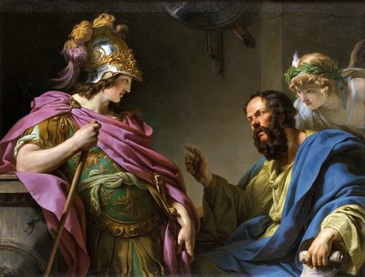 Alkibiades wird von Sokrates unterrichtet, 1776 von François André Vincent