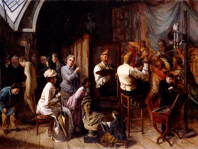 Das Atelier des Künstlers von François Auguste Biard