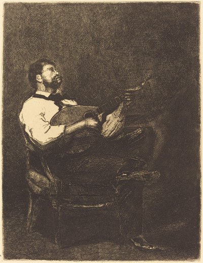 Gitarrenspieler (Joueur de Guitare) von François Bonvin