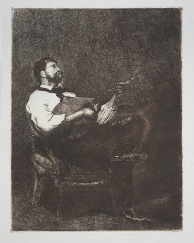 Gitarrenspieler, 1861 von François Bonvin