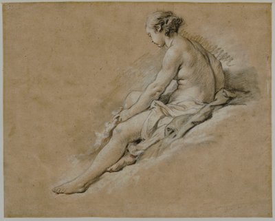 Sitzendes nacktes Mädchen von François Boucher
