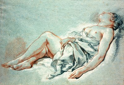 Ein schlafendes Mädchen von François Boucher