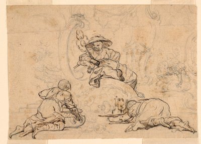Entwürfe für Chinoiserie-Ornamente von François Boucher