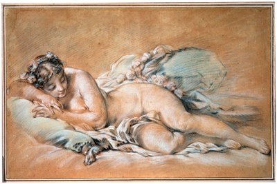 Schlafende junge Frau, 1758 von François Boucher
