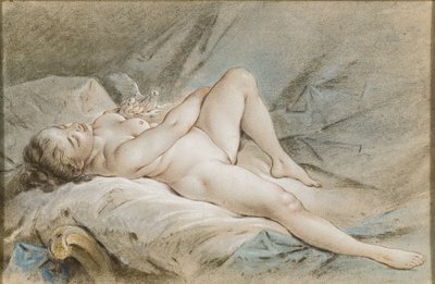 Venus spielt mit zwei Tauben von François Boucher