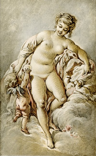 Venus mit den Tauben von François Boucher