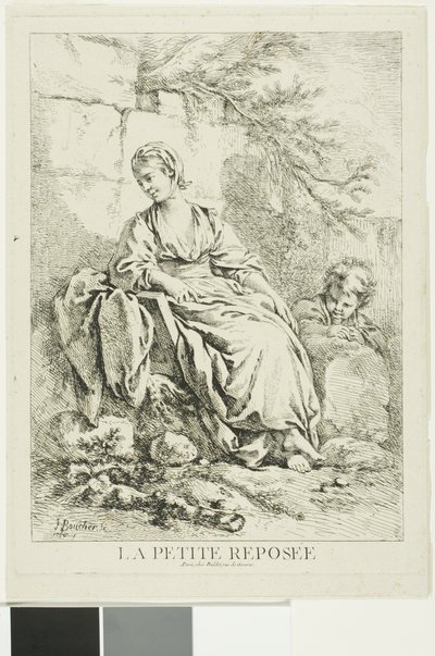Junge Frau ruht von François Boucher