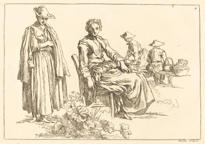 Figuren in einer Landschaft von François Boucher after Abraham Bloemaert