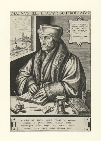 Porträt von Desiderius Erasmus von Frans Huys