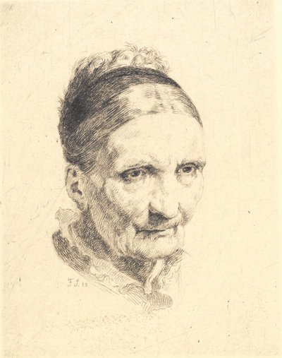 Kopf einer alten Frau. Madam Rasmussen von Frans Schwartz