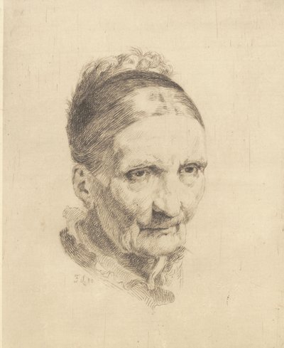 Kopf einer alten Frau, Madam Rasmussen von Frans Schwartz