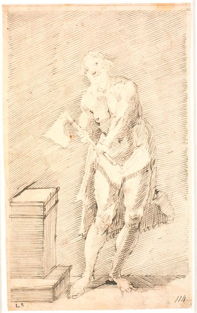 Stehender Mann mit Henkerbeil von Frantz Cleyn