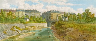 Die Elisabethbrücke über den Wienfluss von Franz Gerasch
