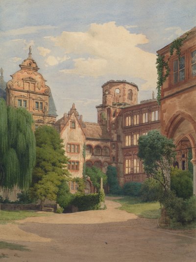 Ansicht des Schlosses Heidelberg von Franz Heinrich